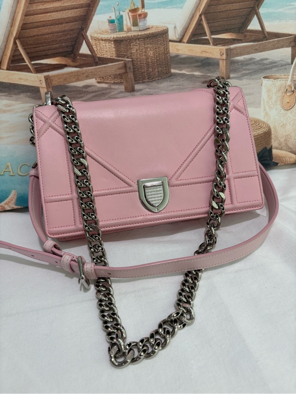 Authentic Christian Dior Diorama Pink Shoulder Bag w/ Certificate - Picture 2 of 15